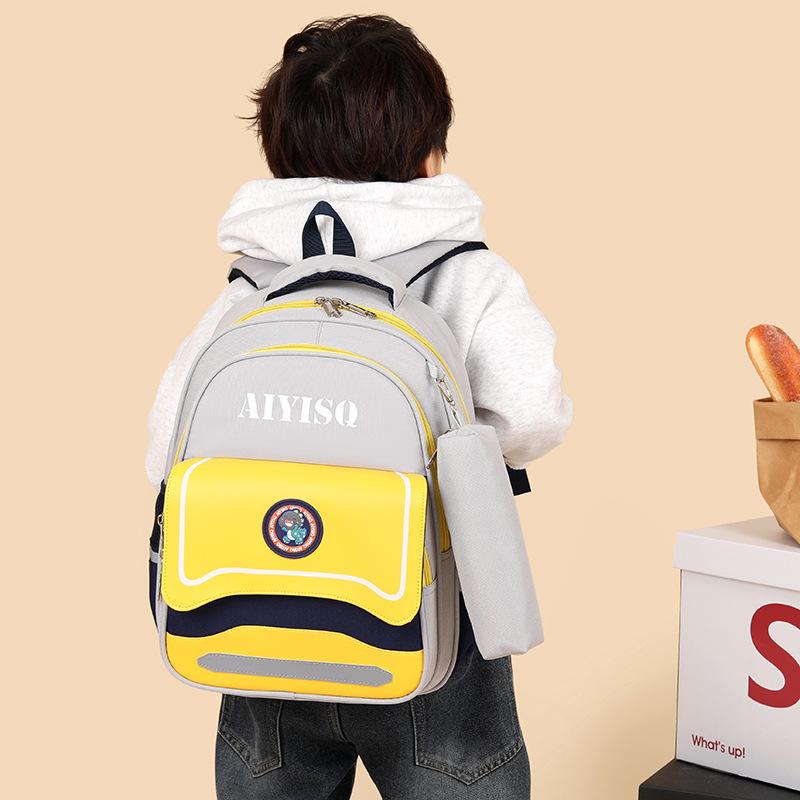 School Bag New Color Matching Boys and Girls Backpack Light and Versatile Large Capacity Primary School Students In Grades 1-3