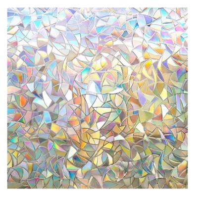 45x200cm Decorative Window Privacy Film 3D Rainbow Window Film Static Cling Window Sticker