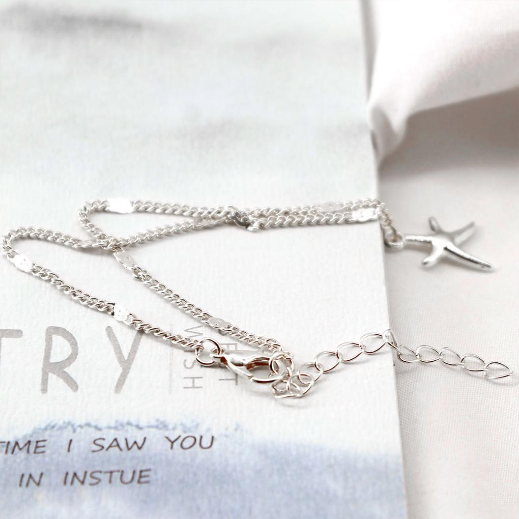 Girl Anklet Creative Sea Star Shaped Foot Pendant Beautiful Young Girls Jewelry Fashion Accessory Alloy Anklets for Dress Decor