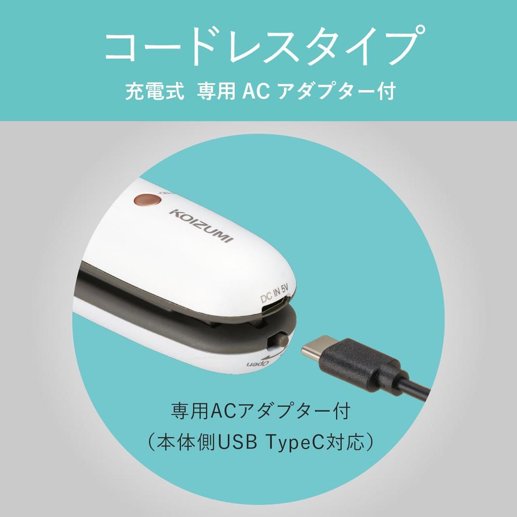 Koizumi Cordless Straightening Iron, White, KHS-8640/W