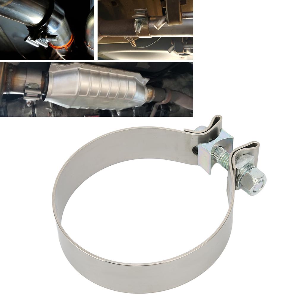Universal Exhaust Band Seal Clamps Rustproof Muffler Clamp High Hardness for Downpipe Header