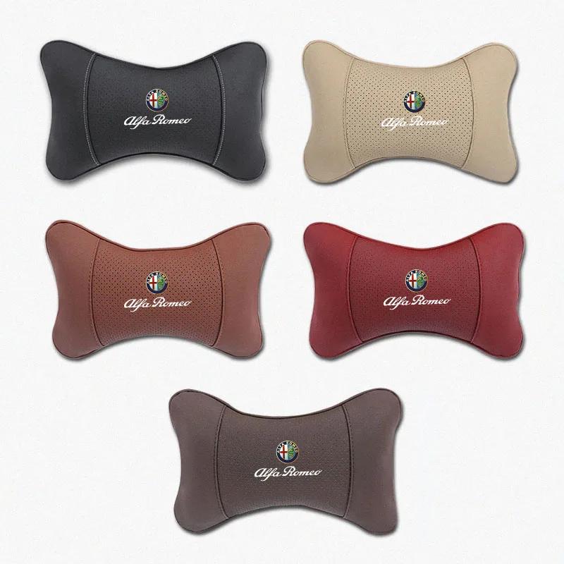 Car Stickers For Alfa Romeo 1Pcs Car Seat Headrest Neck Pillow Auto Interior Accessories For Alfa Romeo Giulietta GT 159 147 156
