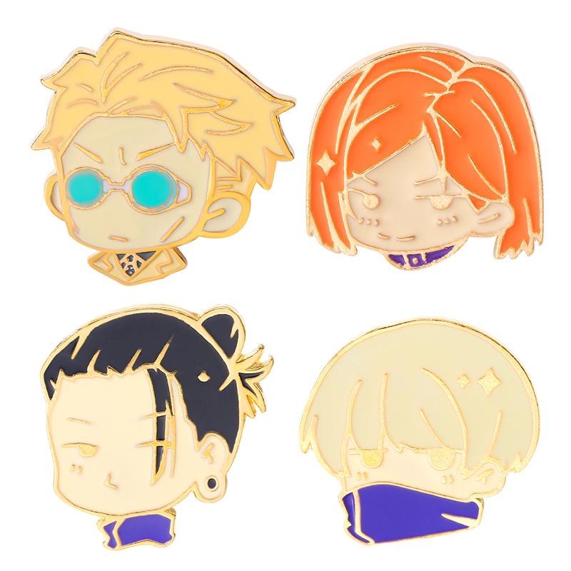 3-6pcs/Set Anime Collection Enamel Pins Custom Cartoon Character Brooch Lapel Badge Cute Jewelry Gift for Fans