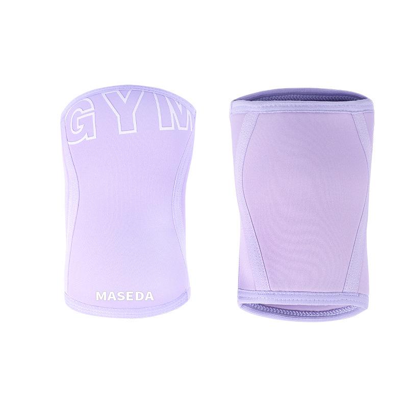 

7mm Thick Neoprene Knee Pads for Weightlifting, Squats, Strength Training, and Strongman - Chloroprene Rubber Brace Sleeves L (36-38cm) фиолетовый