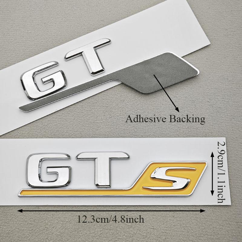 Logo GTS Car Letters Rear Trunk Badge Emblem Sticker Decals For Mercedes Benz AMG GT GTS C190 Tail Marking Exterior Accessories