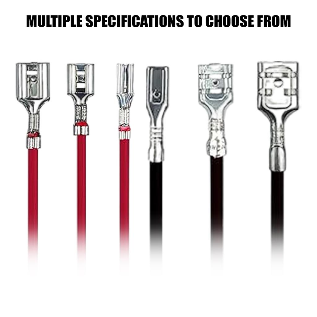 30Pcs 2.8/4.8/6.3mm Female Speaker Wire Connector with Insulating Sleeves Spade Crimp Terminal Quick Splice Connector