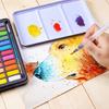 Künstler-Aquarellmalset 36 Farben feste Aquarellfarbe mit Wasserpinsel für Kinder Erwachsene Skizzieren Malen