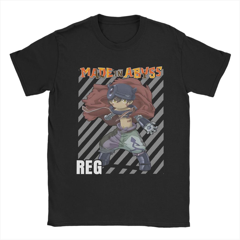 Reg Made In Abyss Tričko Léto Y2K Vtipná Trička 100% Bavlna Trendy Cool Tričko Pro Dospělé Krátký Rukáv Ležérní Oblečení