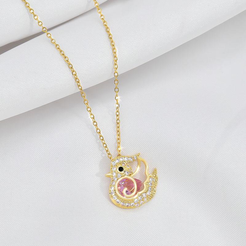 

Маленькое ожерелье «Мандаринка» Высокая ценность Личность Тренд Титановая сталь Женская цепочка на ключицу Инкрустировано цирконом Изысканные украшения