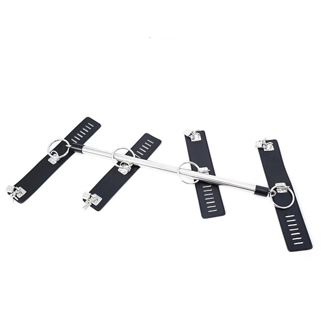 Bar Spreader Sex Toy Sexy Adult Female Restraint Handcuffs Leg Split Ankle Cuffs Kits SM Slaves Collar Leash Open Leg Set