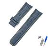 Cowhide Watch Strap For CITIZEN Blue Angel Radio Wave Watch Band AT8020-54L/8020-03L/JY8078 Curved End Yellow 22 23mm Bracelet