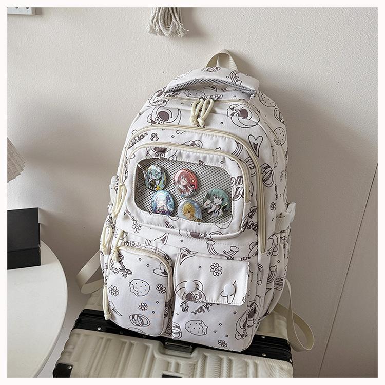 School bag high value fresh Harajuku large capacity travel back printing versatile