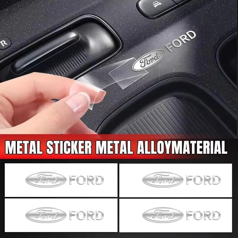 Metall Kreatives Autoemblem Abzeichen Wasserdichte Schmutzabweisende Aufkleber Für Ford Focus Fiesta Mondeo Explorer Transit Puma Kuga MK2 MK3 CVY1