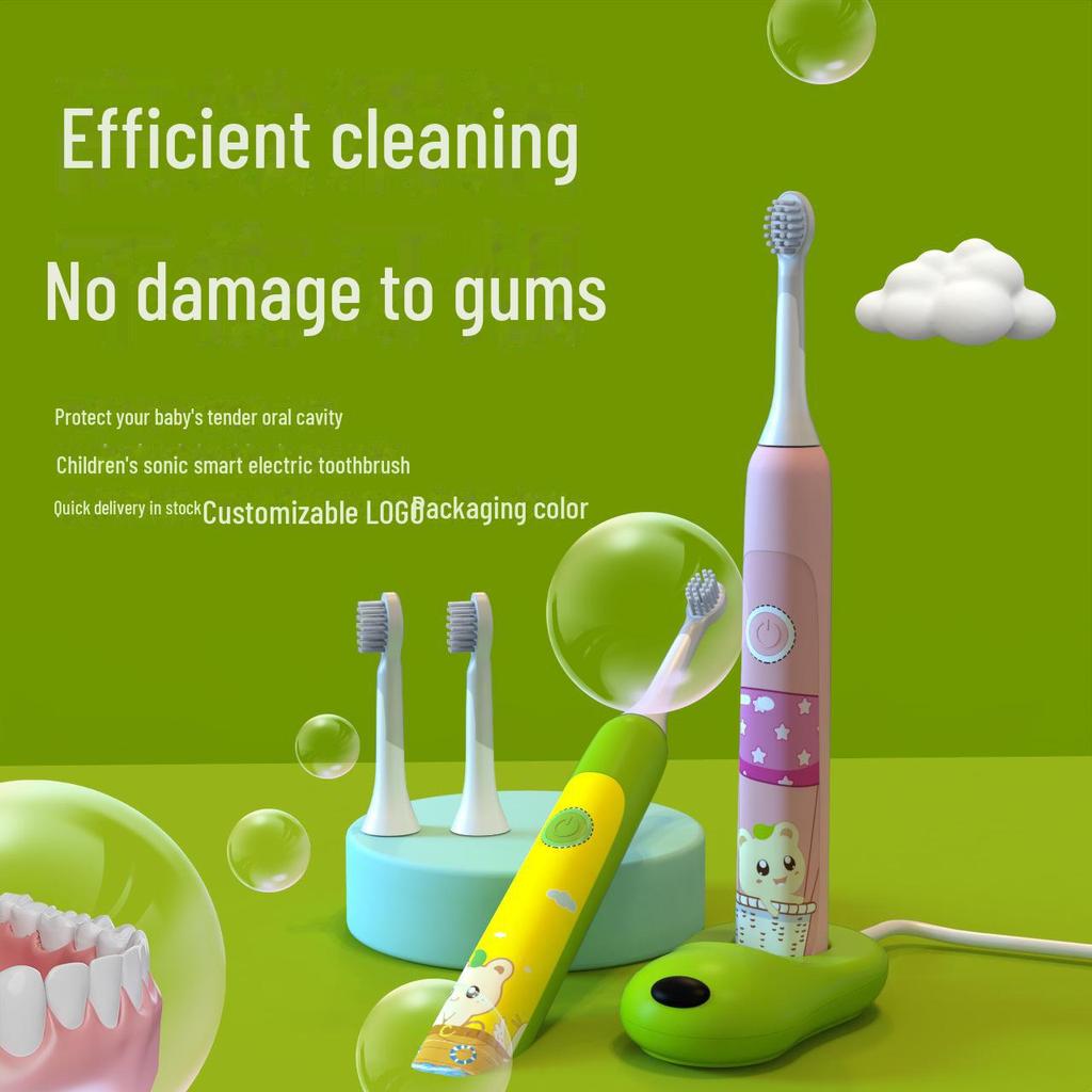 Elektrische Zahnbürste für Kinder: Kabellos, Magnetisch levitierend, Schall-, Weiche Borsten, Für Alter 2-12
