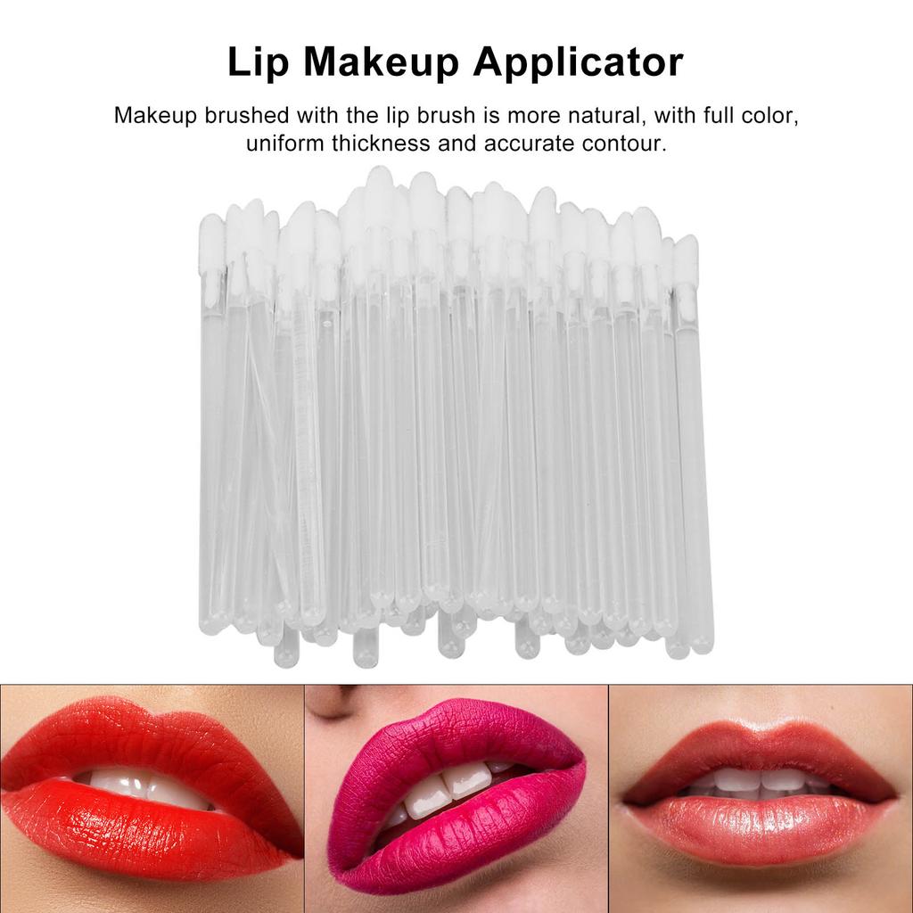 100pcs Disposable Lip Brushes Professional Portable Makeup Lip Gloss Applicators Cosmetic Tool