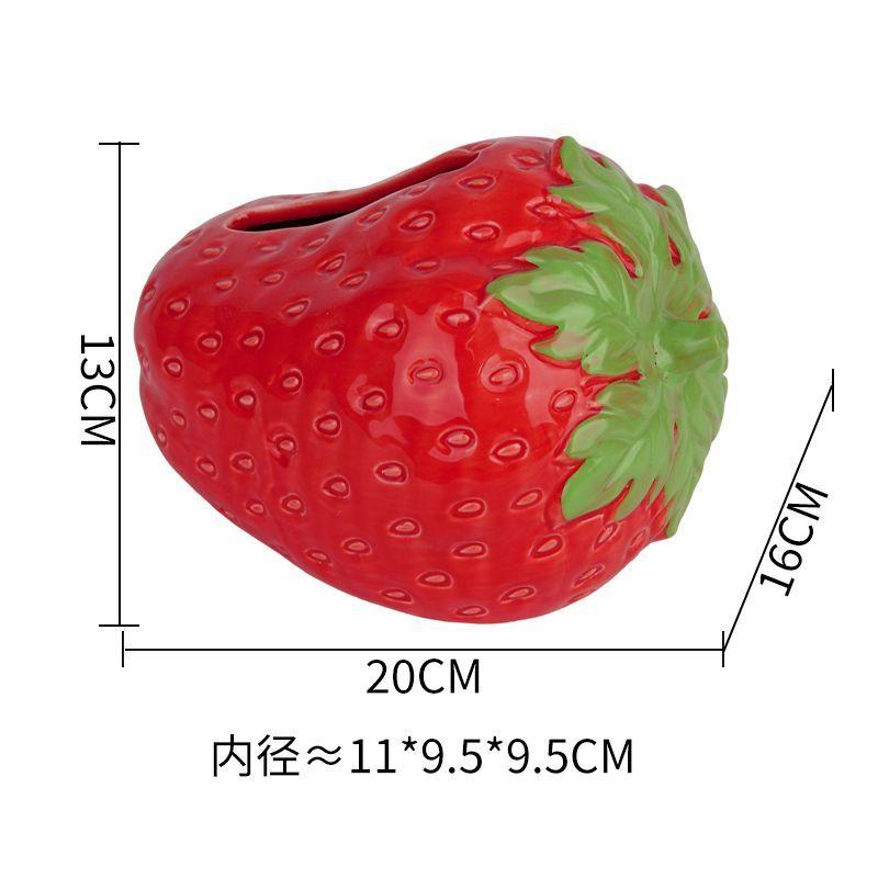 Creative Artificial Strawberry Plastics Tissue Box Art Living Room Extractable Tissue Box Bookcase Entrance Countertop Ornaments