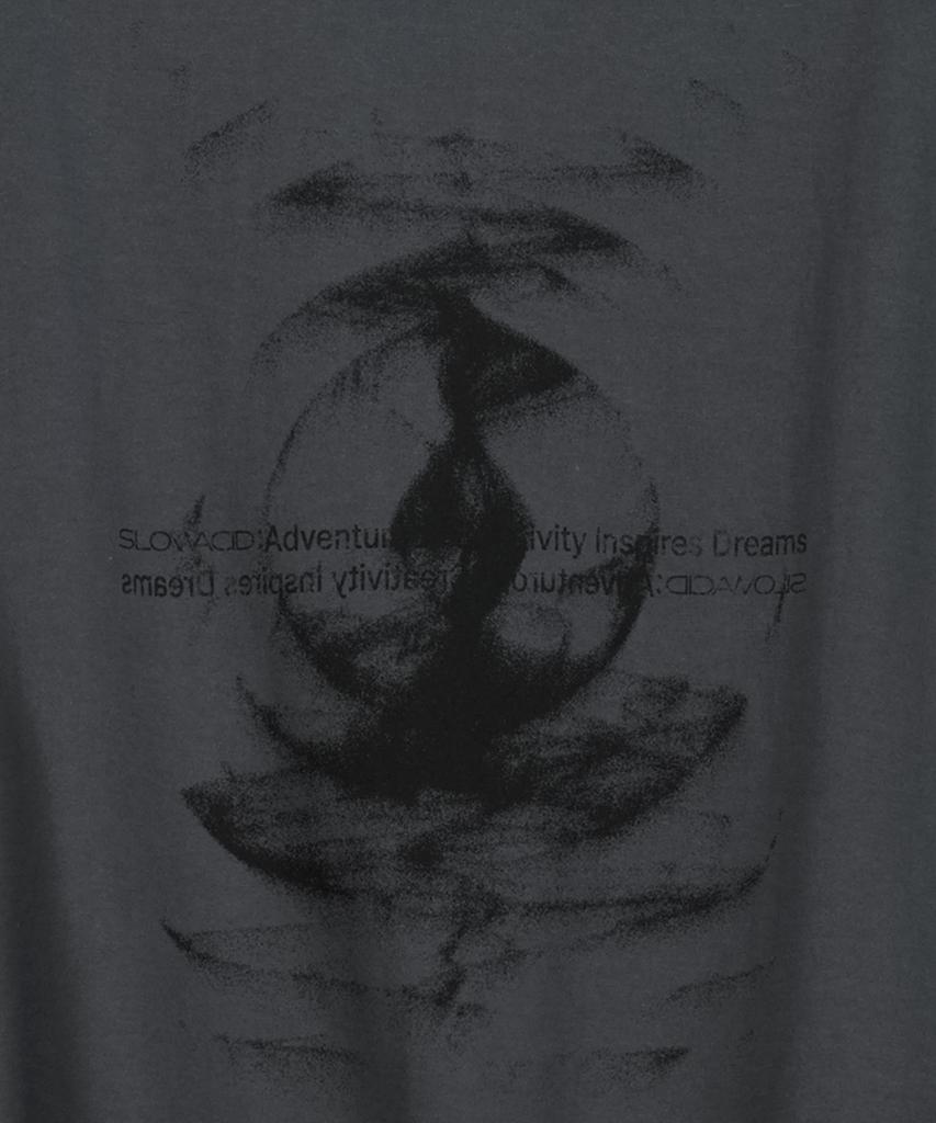 SLOWACID Dune Wave Short Sleeve T-Shirt [Charcoal]