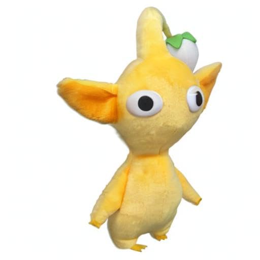 Sanei Boeki Pikmin Plush Toy ALL STAR COLLECTION Yellow Pikmin W9 x D9 x H17cm PK03