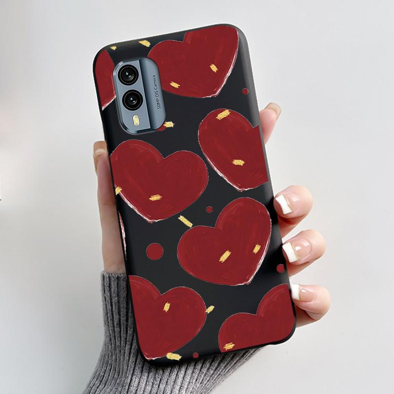 Casing For Nokia X30 5G Case Aesthetic Fashion Cute Cat Astronaut Cartoon Black Silicone Soft Shockproof Phone Case Back Cover