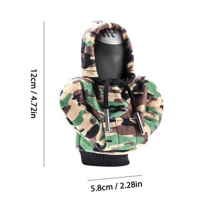 Sweat à capuche pour voiture, couvercle de pommeau de levier de vitesse, à la mode, poignée de changement de vitesse, décoratif, sweat-shirt à capuche, accessoire d'intérieur automobile
