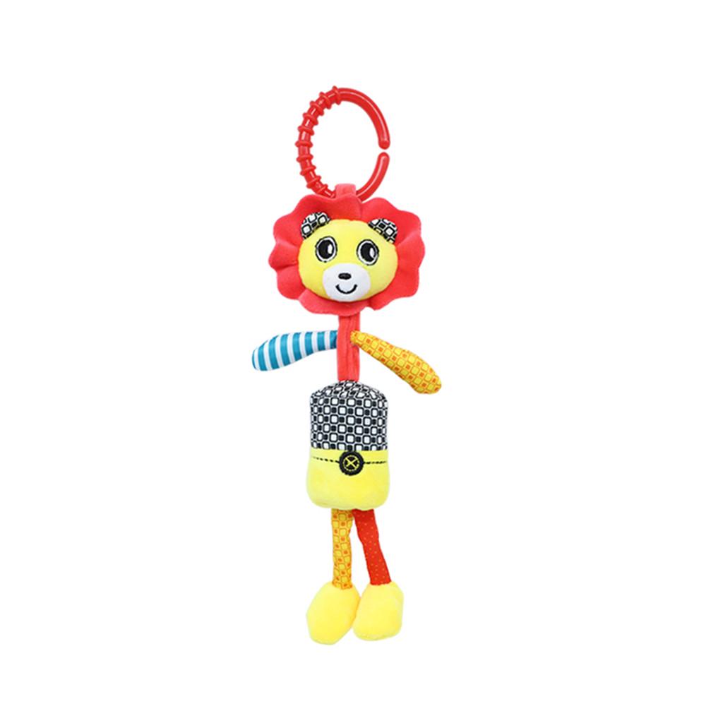 Cartoon Baby Infant Animals Stroller Bed Hanging Bell Rattles Plush Doll Toys