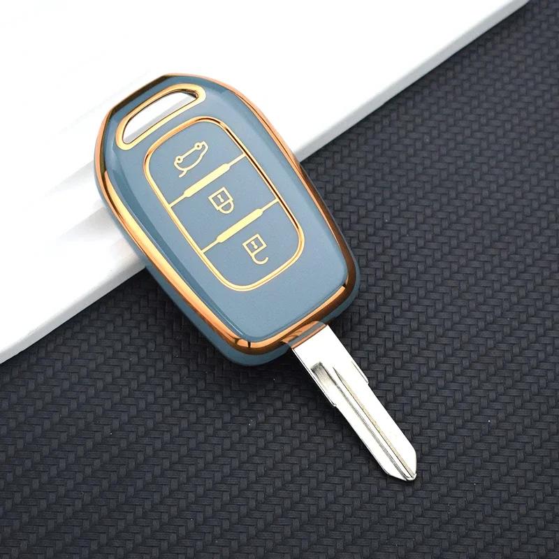Tpu Housing Remote Fit For Renault Kwid Traffic Symbol Fit For Dacia Sandero Logan Duster Auto Smart Key Fob Case Cover Key Fob Protector Mount