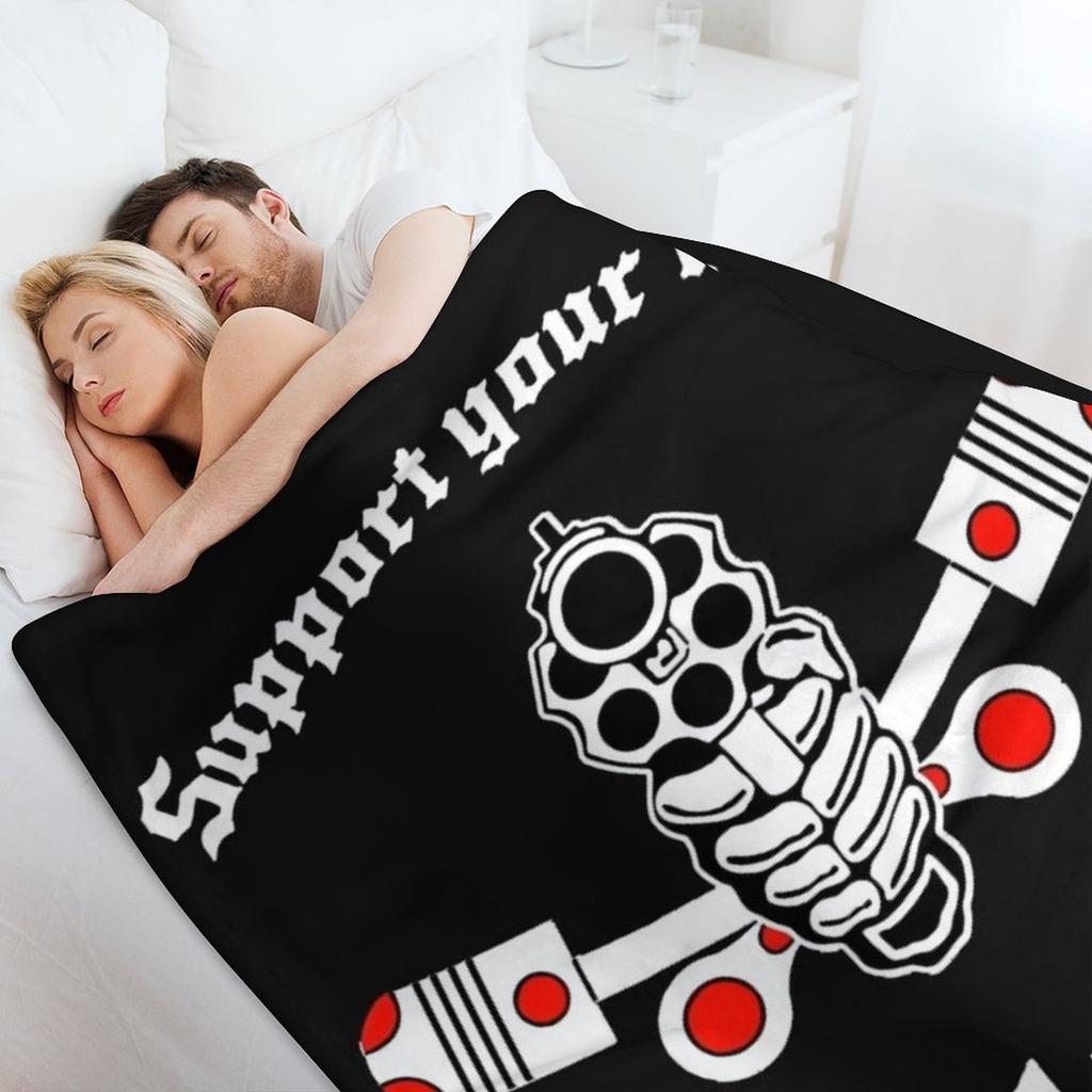 Outlaw mc Podpora Dárek Den díkůvzdání, Vánoce Klasická deka Vlastní designéři Deka na zdřímnutí Retro deky