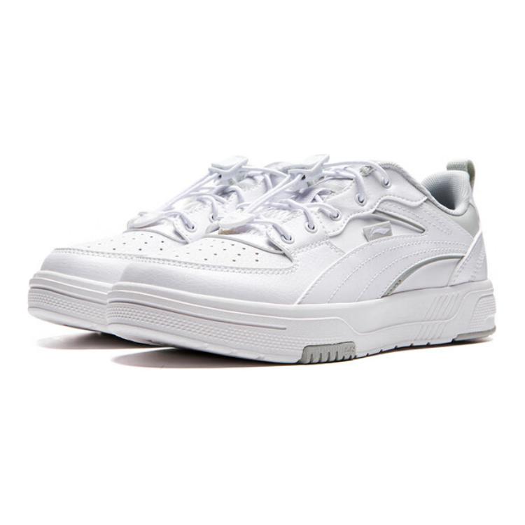 Li Ning Kids Rebound Breathable Casual Shoes Kids Sneakers White Gray YKCU126-13