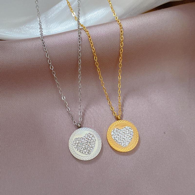 Light Luxury Love Minimalist Furnace Real Gold Necklace Female Collarbone Chain Accessories