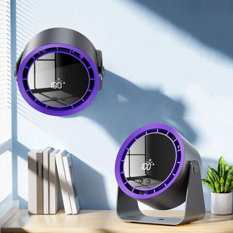 Desk Fans Small Quiet 100-Speed Portable Cooling Desk Fan Silent Ventilator With Adjustable 105-Degree Tilt Head For Room Travel