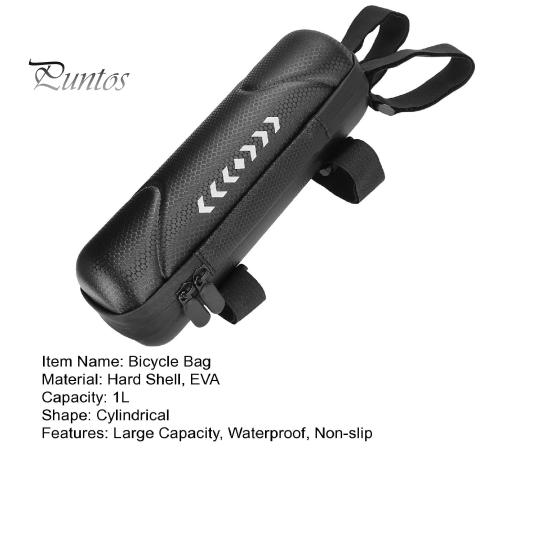 Multi-functional Cycling Storage Bag Electric Scooter Handlebar Non-slip Fixing Large Capacity Cylinder Organizer Bike Front with Waterproof Fastener