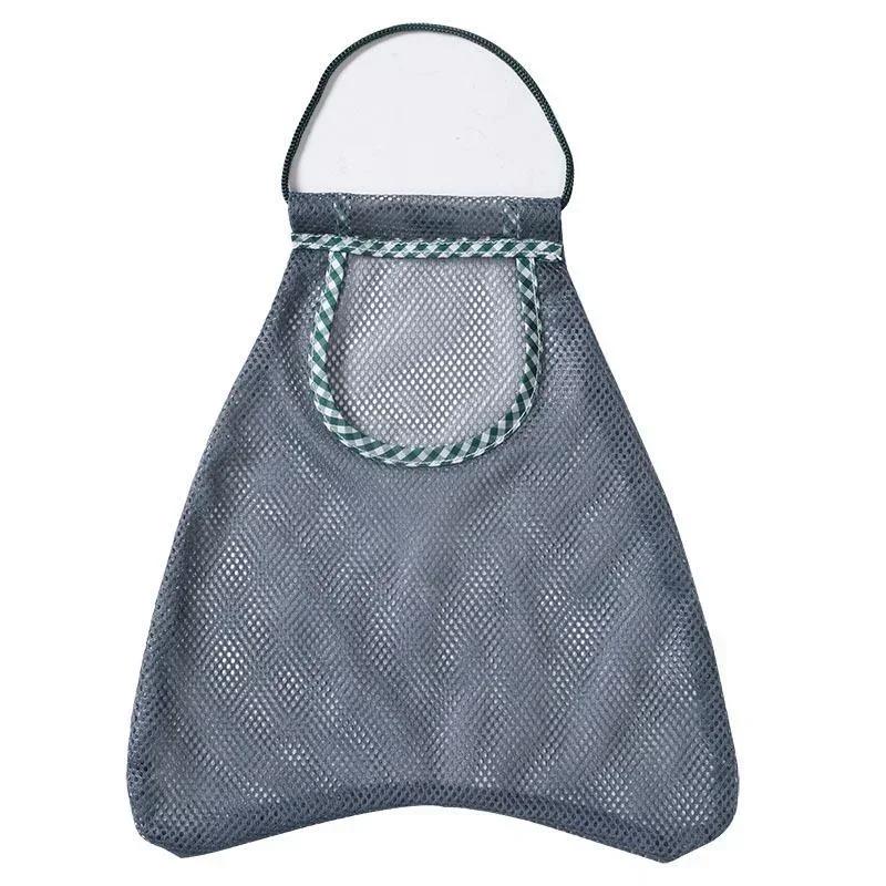 Kitchen Supplies Reusable Mesh Storage Tote Bag Portable Grocery Fruit Vegetable Washable Cotton Mesh Rope Storage Bag Tools