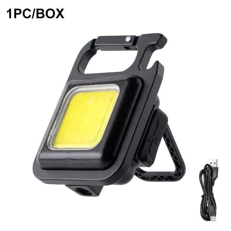 Super Bright 1500LM Work Light COB 500mah LED Flashlight Pocket Keychain USB Rechargeable Waterproof For Outdoor Camping