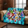Classic S-Sonic Cartoon Game Flannel Blanket Soft Warm Throw Blanket for Bed Bedroom Living Room Travel Picnic Office Gift Kids