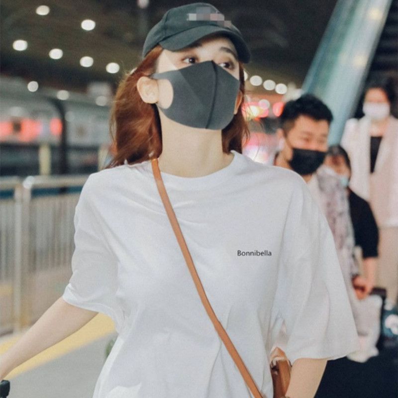 

Celebrity Style Clothes Loose Summer Short Sleeve T-Shirt White S