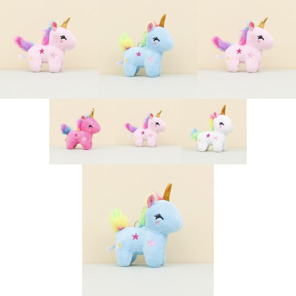 Colorful Unicorn Plush Keychain Soft Toy Cute Wedding And Bag Accessory