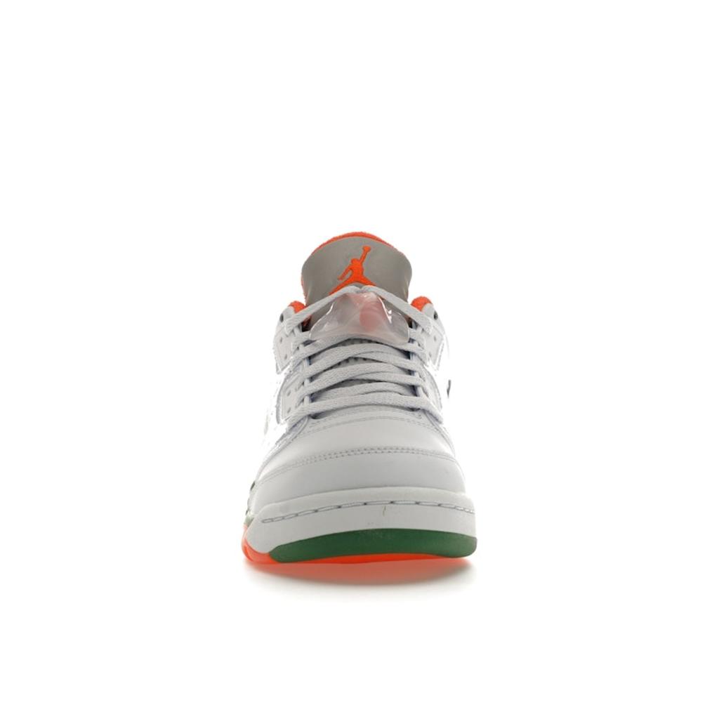 Air Jordan 5 Retro Low GS Hurricanes Kids Sneakers Grey Football-Grey Brilliant-Orange FQ1293-018