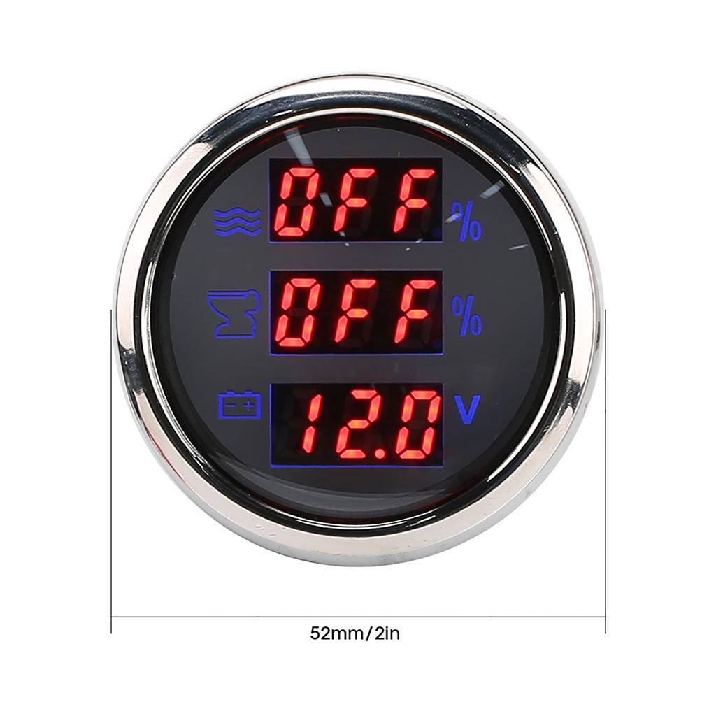 52MMCelsius2in 3‑In‑1 Water   Meter Sewage Gauge Voltage Instrument 0‑190 Ohm  EU Standard