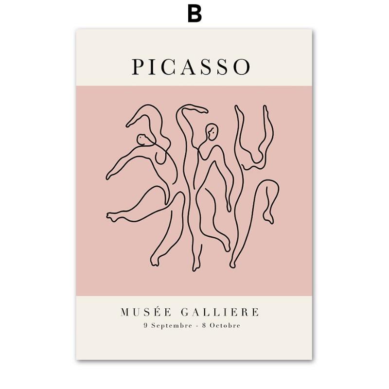 Picasso William Morris Abstract Posters and Prints Canvas Painting Matisse Wall Art Picture for Living Room Cafe Boho Home Decor