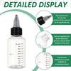 BENECREAT 15 Pack 50ml Transparent Plastic Dispensing Bottle with Twist Cap and Graduated Measurement for Liquids, Inks, Oils, Arts and Crafts
