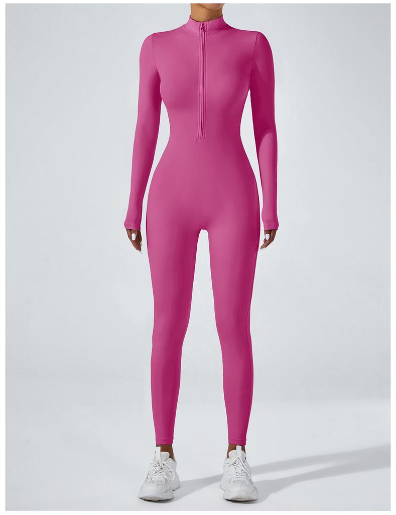 Langarm-Yoga-Jumpsuit für Damen mit hoher Intensität zum Laufen