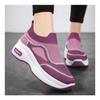 Women's Slip-on Wedge Sneakers Breathable Knit Platform Shoes Fashion Casual Walking Shoes