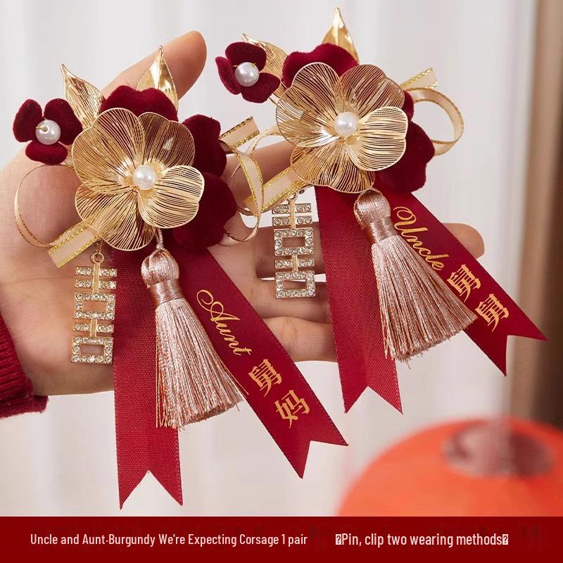 Komplettes Hochzeits-Ansteckblumen-Set für Braut, Bräutigam & Familie - Florale Accessoires vor der Hochzeit