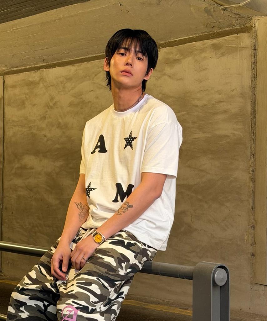 AMOU Am Star Half T-Shirts White