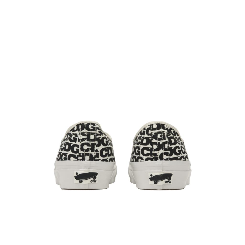 Comme Des Garçons x Vans Authentic 44 Všestranné Pohodlné Odolné Nízké Skate Boty Unisex Tenisky Černá Bílá VN000EEUUY6