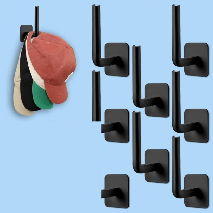 Wall Mounted Cloth Hanger Hat Racks Plastic L Shape Hat Hangers Baseball Caps Rack Hat Holder for Wall Closet Door