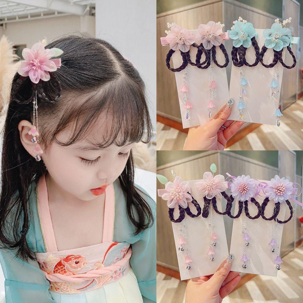 Duckbill Clip Wig Braid Head Wear Children Hair Clip Ancient Style  Hairpin Women Hair Accessories