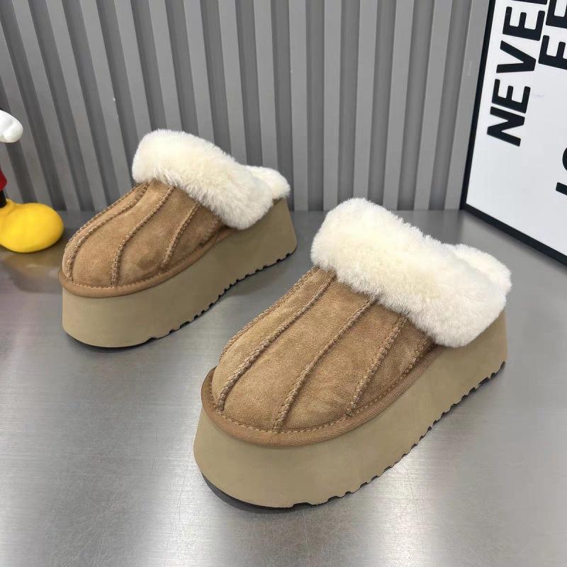 Winter-Schneestiefel neu matt aufgeschüttelt verdickt Fell integriert dicke Sohle Flaum schleppend warm Baumwolle