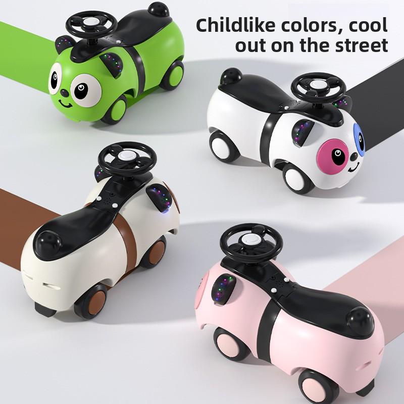 Baby Peanut Twist Car Infant Scooter Walker With Sound Light Silent Wheel Outdoor Ride On Toy Car Balance Training Birthday Gift