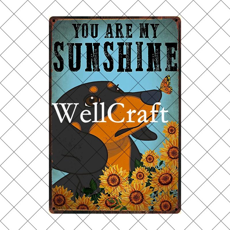 [ Wellcraft ] Pet I Am You Friend Dachshund Dog Bath Shop Wine  Art Metal Tin  Sign Wall  Poster Iron Painting Pub D-02 20*30 CM